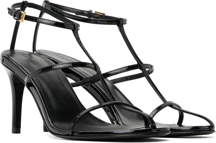 KHAITE Black Cage Heeled Sandals - Image 4