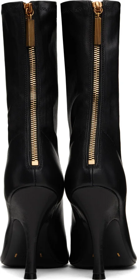 KHAITE Black Eva Mid Calf Boots - Image 2
