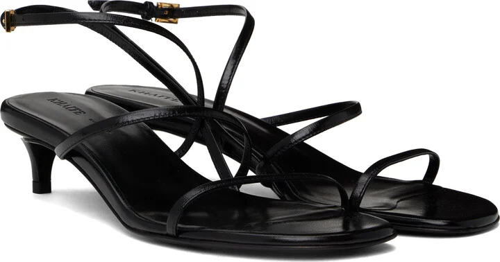 KHAITE Black Loop Kitten Heel Heeled Sandals - Image 4