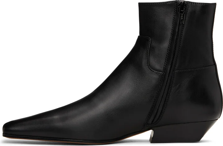 KHAITE Black Marfa Ankle Boots - Image 3