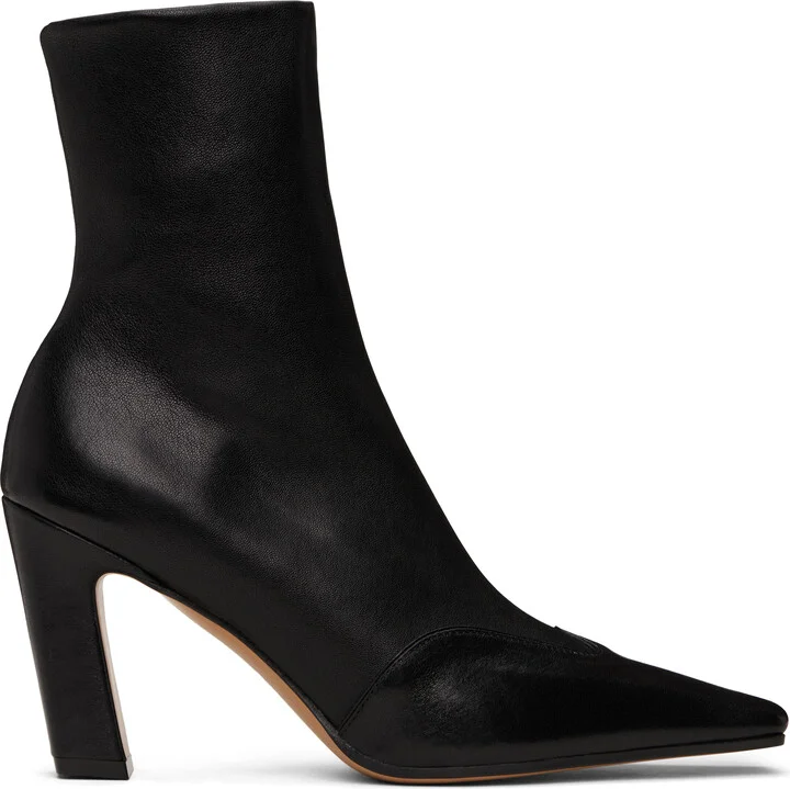 KHAITE Black Nevada Stretch High Boots