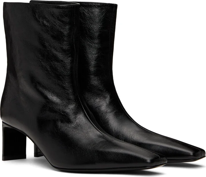 KHAITE Black Ona Ankle Boots - Image 4
