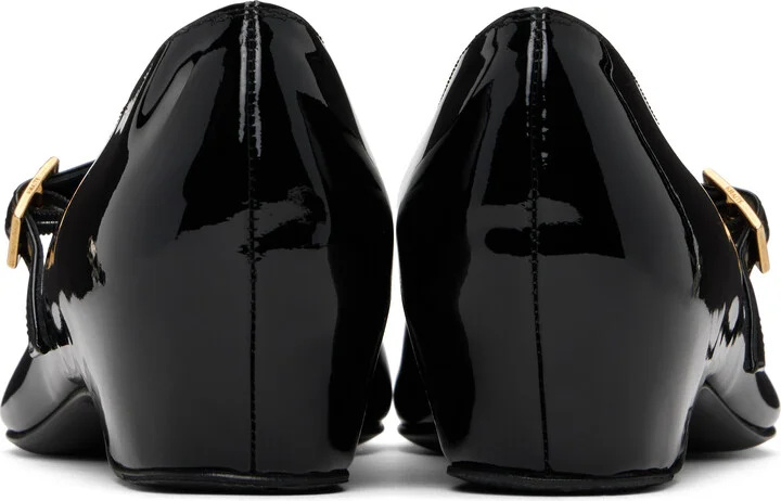 KHAITE Black Sybil Mary Jane Ballerina Flats - Image 2