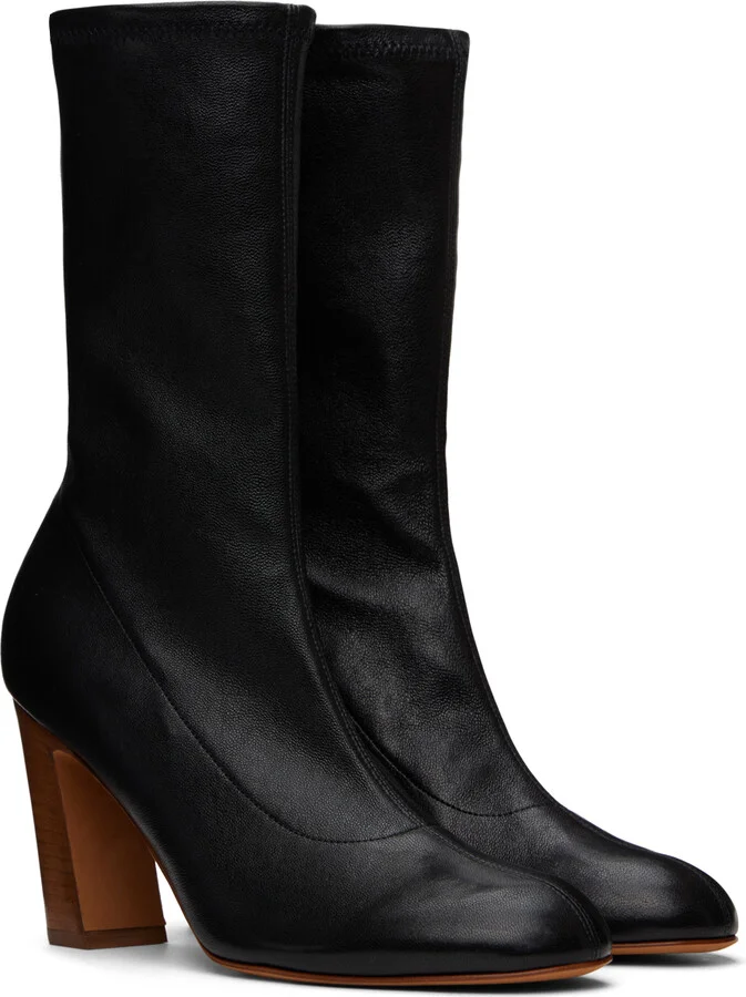 KHAITE Black 'The Apollo' Heel Boots - Image 4