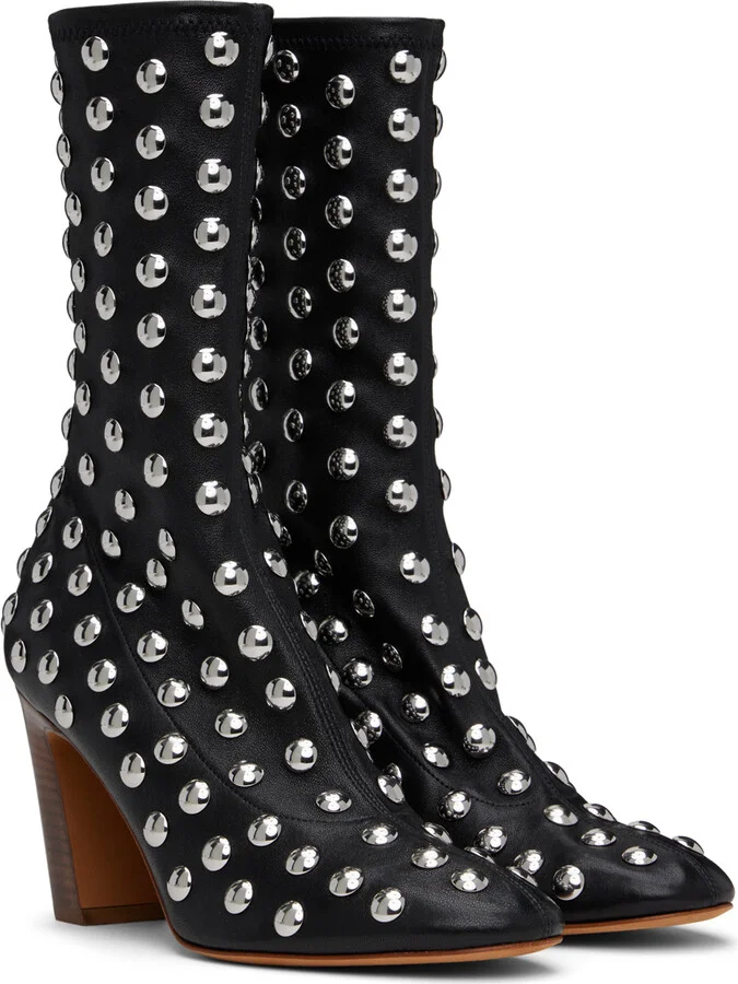 KHAITE Black 'The Apollo Heel' Boots - Image 4