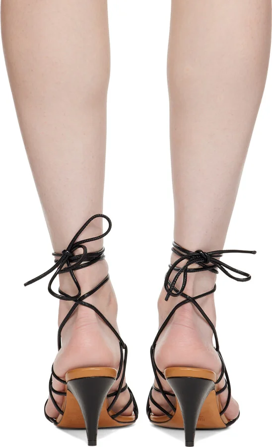 KHAITE Black 'The Arden' Heeled Sandals - Image 2