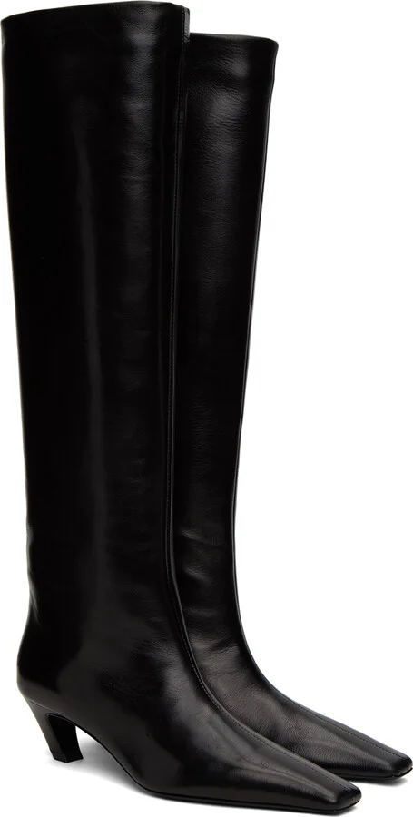 KHAITE Black 'The Davis' Boots - Image 4