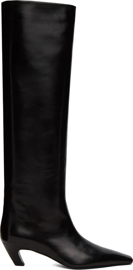 KHAITE Black 'The Davis' Boots