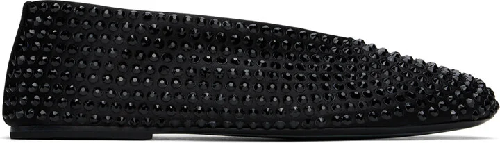 KHAITE Black 'The Marcy' Ballerina Flats
