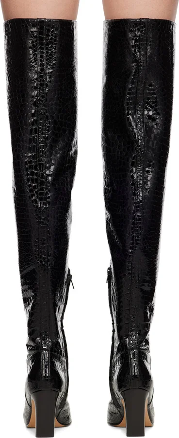 KHAITE Black 'The Marfa' Over-The-Knee Boots - Image 2