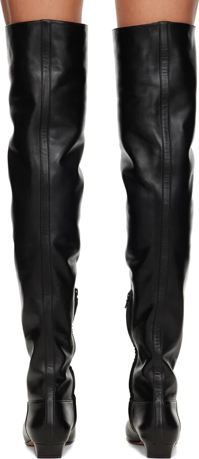 KHAITE Black 'The Marfa Over-The-Knee Flat' Boots - Image 2