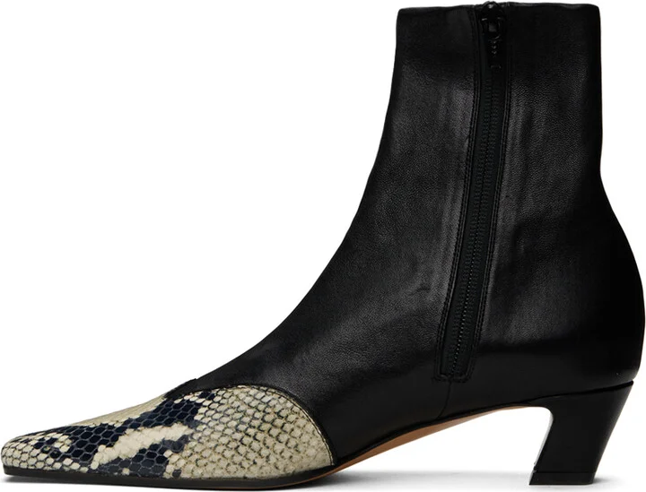 KHAITE Black 'The Nevada Stretch Low' Boots - Image 3