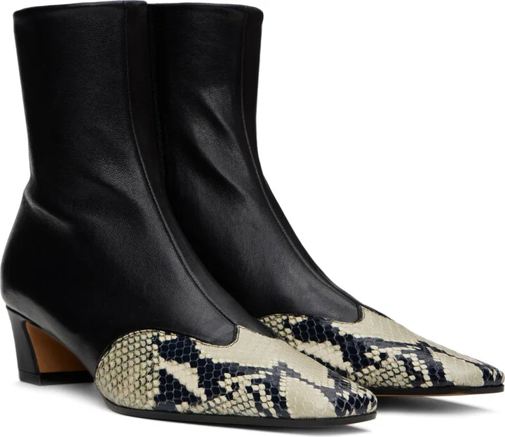 KHAITE Black 'The Nevada Stretch Low' Boots - Image 4