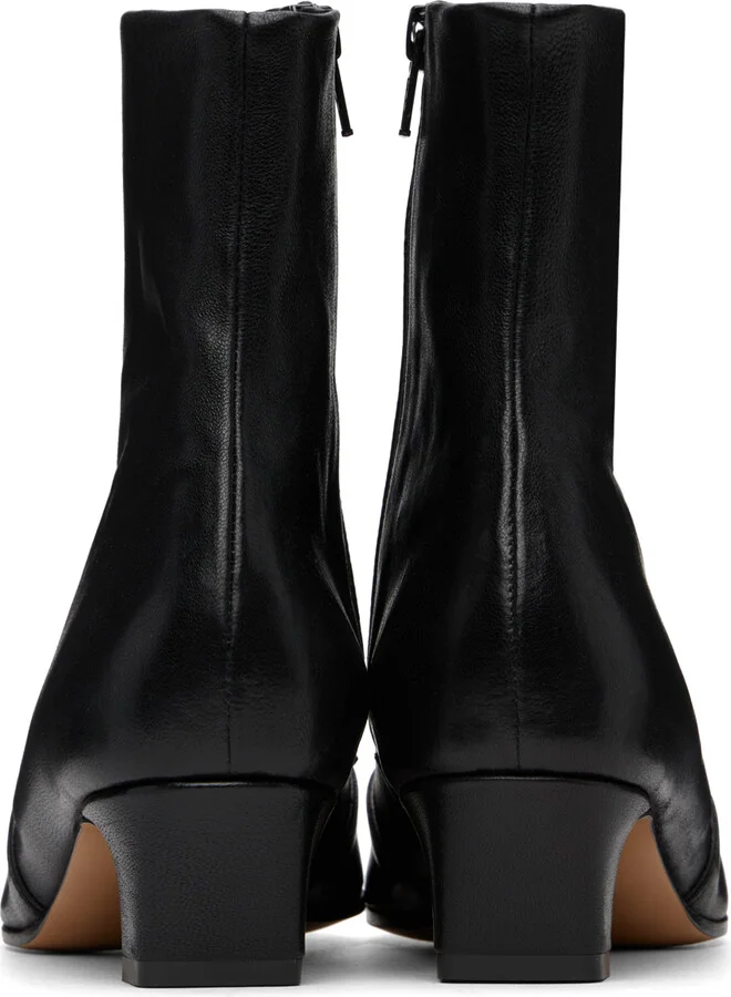 KHAITE Black 'The Nevada' Stretch Low Boots - Image 2