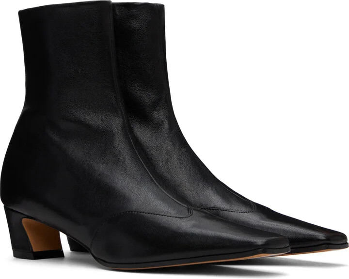 KHAITE Black 'The Nevada' Stretch Low Boots - Image 4