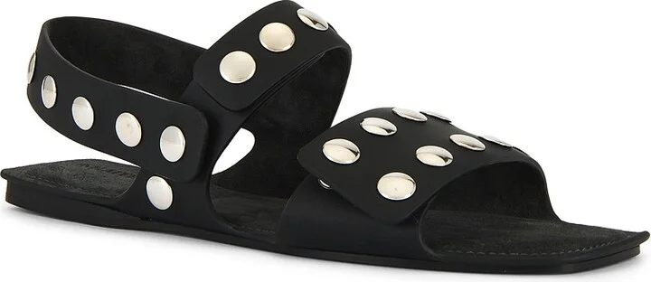 KHAITE Boden Flat Sandal in Black - Image 2