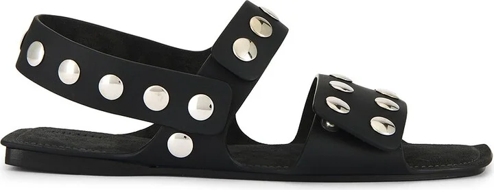 KHAITE Boden Flat Sandal in Black