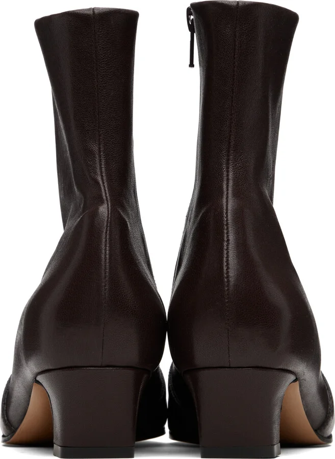 KHAITE Brown Nevada Stretch Low Boots - Image 2