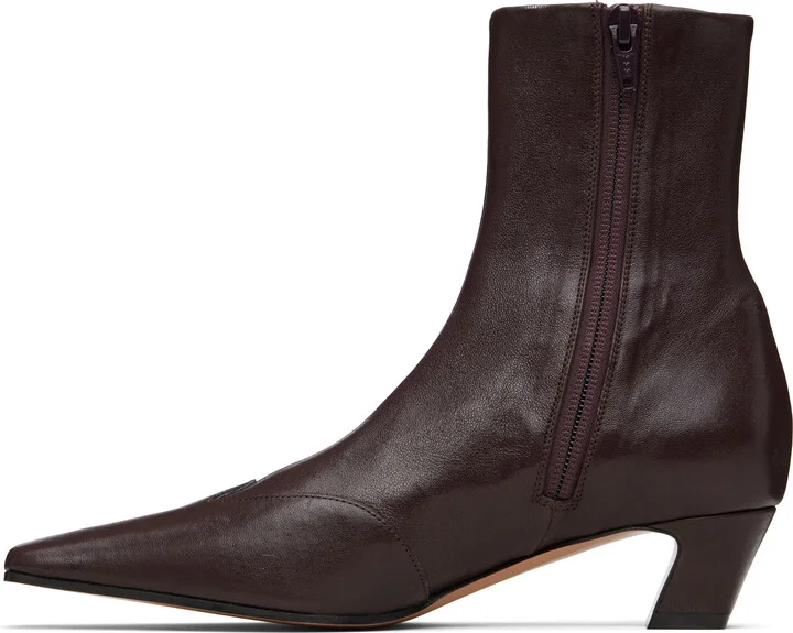 KHAITE Brown Nevada Stretch Low Boots - Image 3