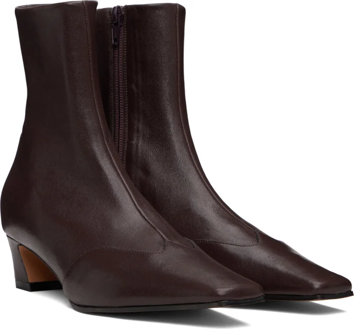 KHAITE Brown Nevada Stretch Low Boots - Image 4