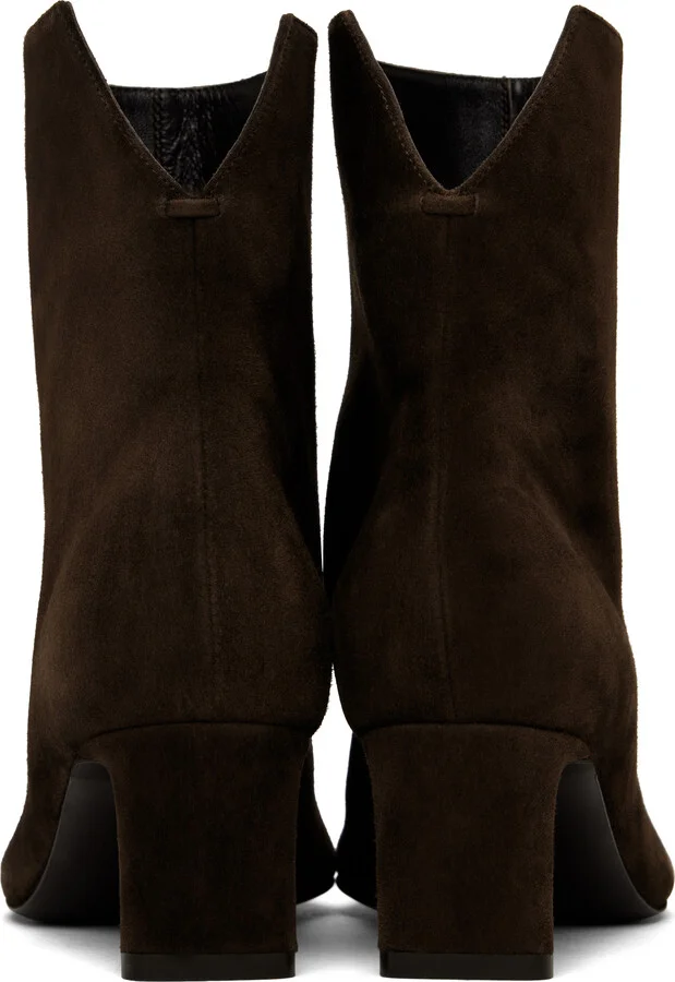 KHAITE Brown Ona Ankle Boots - Image 2