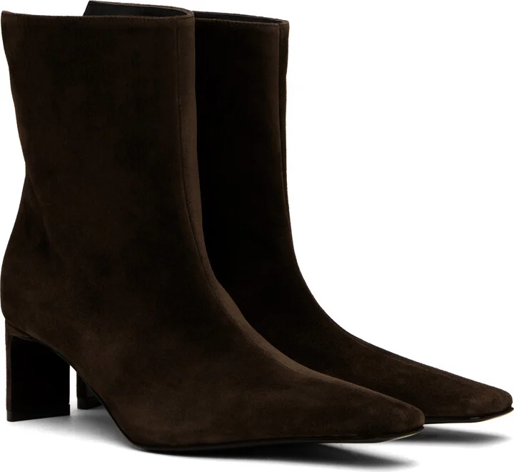 KHAITE Brown Ona Ankle Boots - Image 4