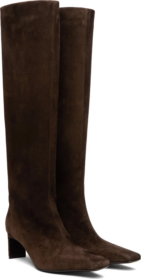 KHAITE Brown Ona Knee-High Tall Boots - Image 4