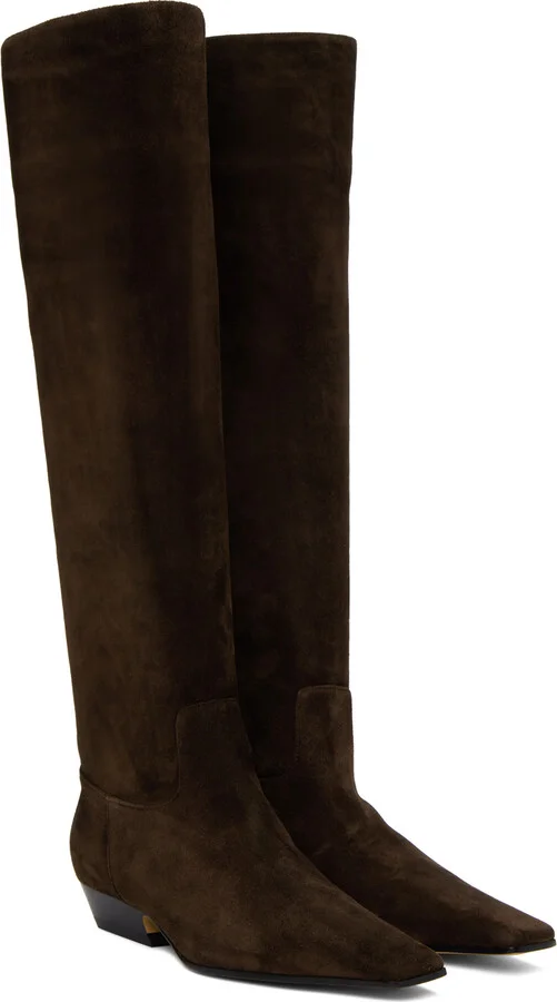 KHAITE Brown 'The Marfa' Boots - Image 4