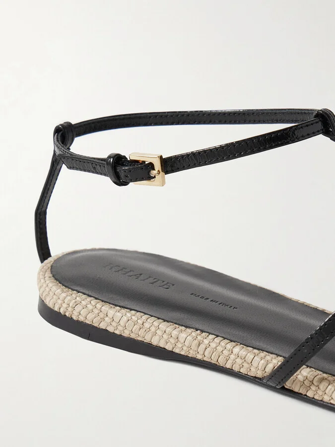 KHAITE - Cage Leather Sandals - Black - Image 4