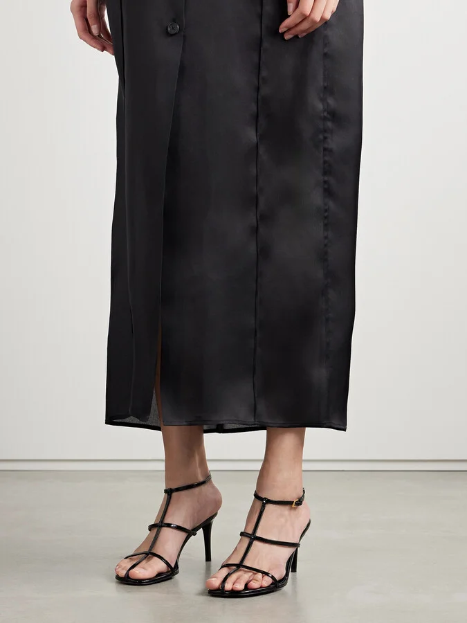 KHAITE - Cage Patent-leather Sandals - Black - Image 2