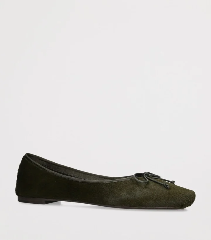 Khaite Calf Hair Charlotte Ballerina Flats - Image 3