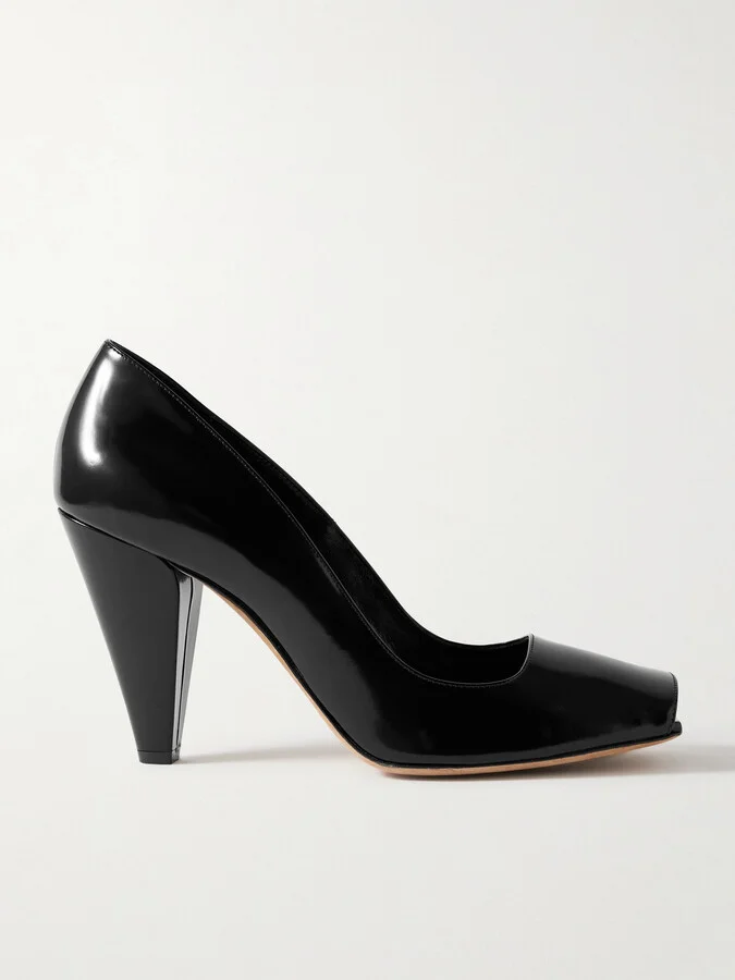 KHAITE - Cedar Glossed-leather Pumps - Black