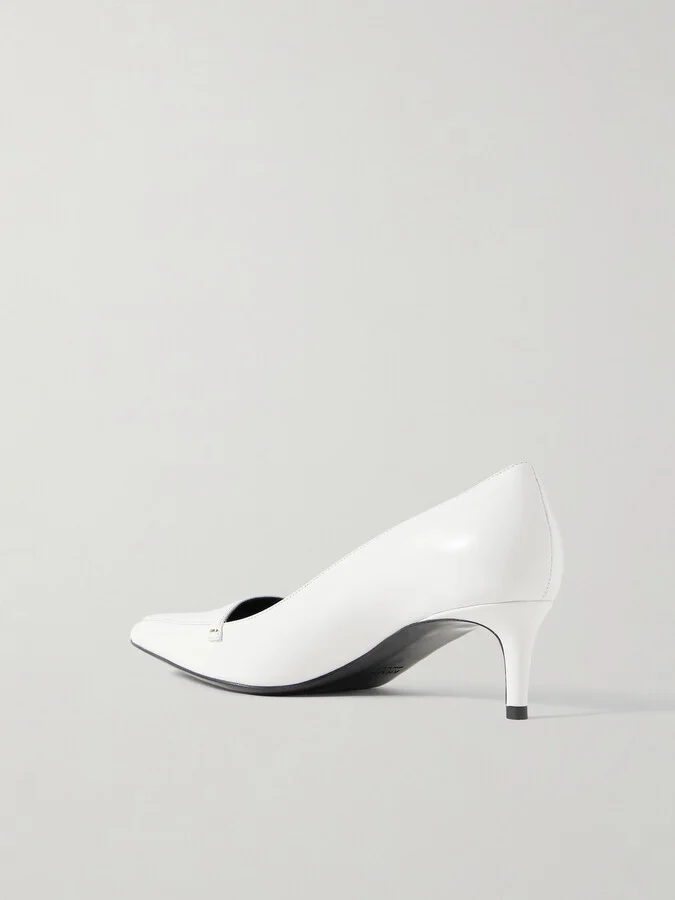 KHAITE - Celia Leather Pumps - White - Image 3