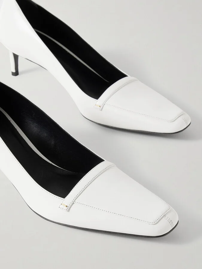 KHAITE - Celia Leather Pumps - White - Image 4