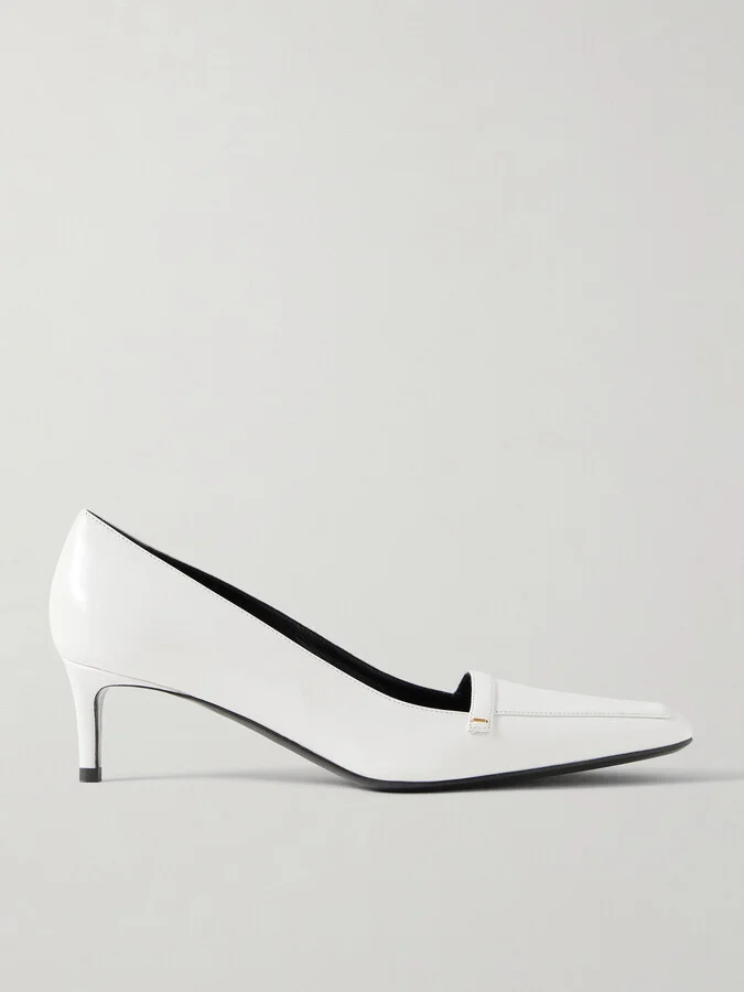 KHAITE - Celia Leather Pumps - White