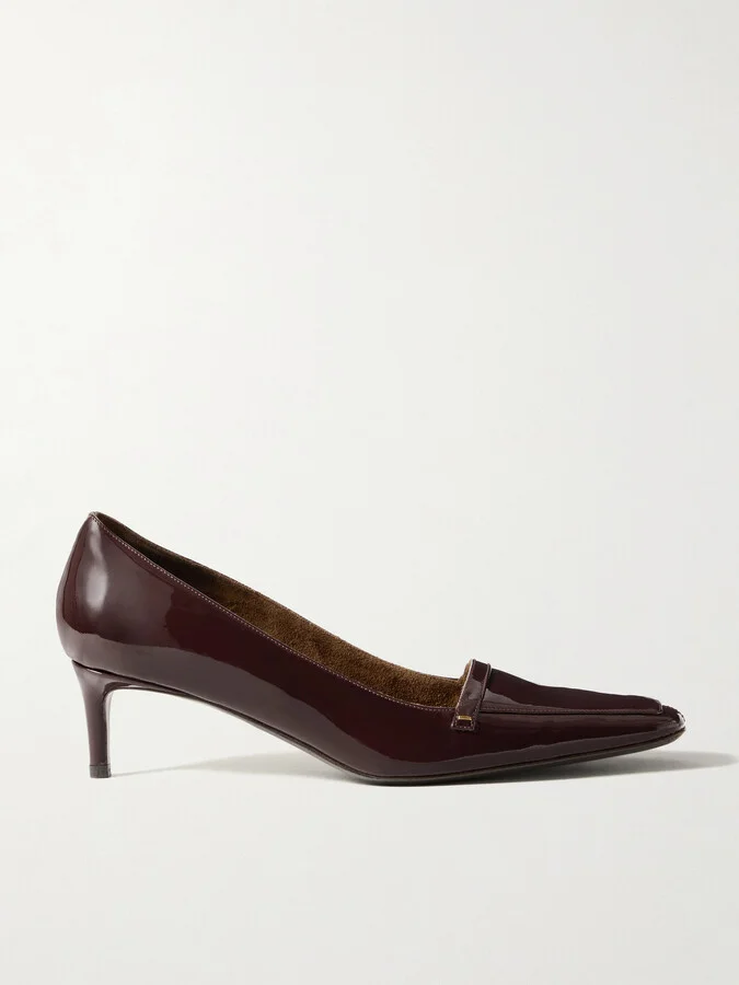 KHAITE - Celia Patent-leather Pumps - Burgundy
