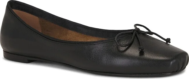 KHAITE Charlotte Ballerina Flat in Black - Image 2