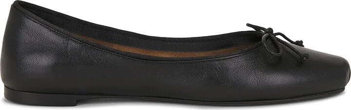 KHAITE Charlotte Ballerina Flat in Black