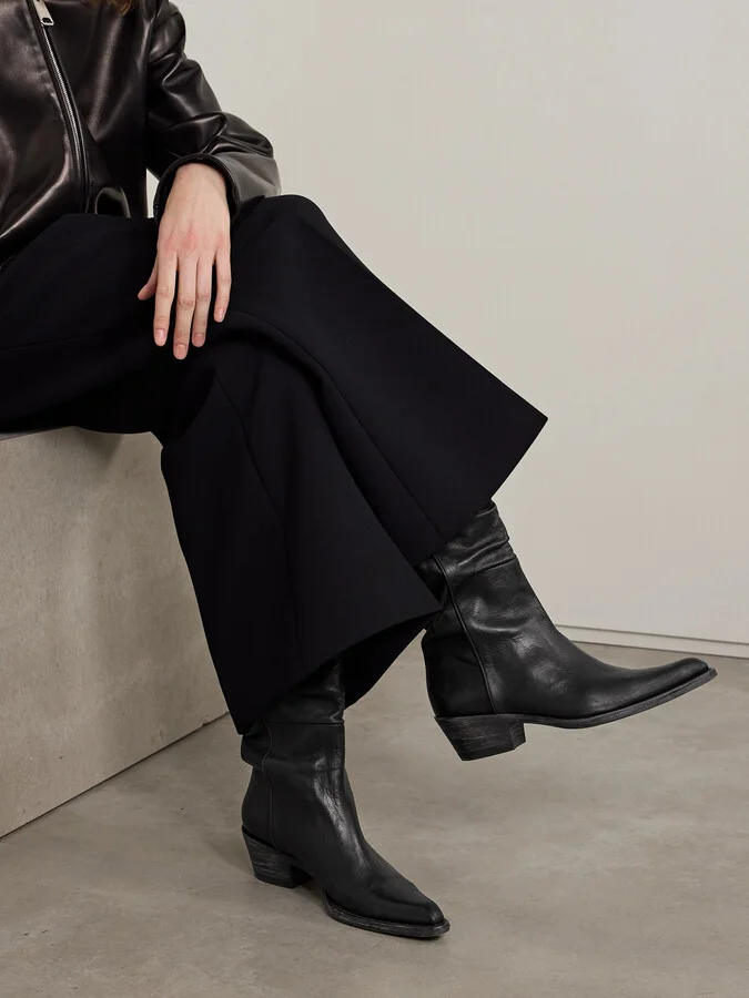 KHAITE - Clive Leather Boots - Black - Image 2