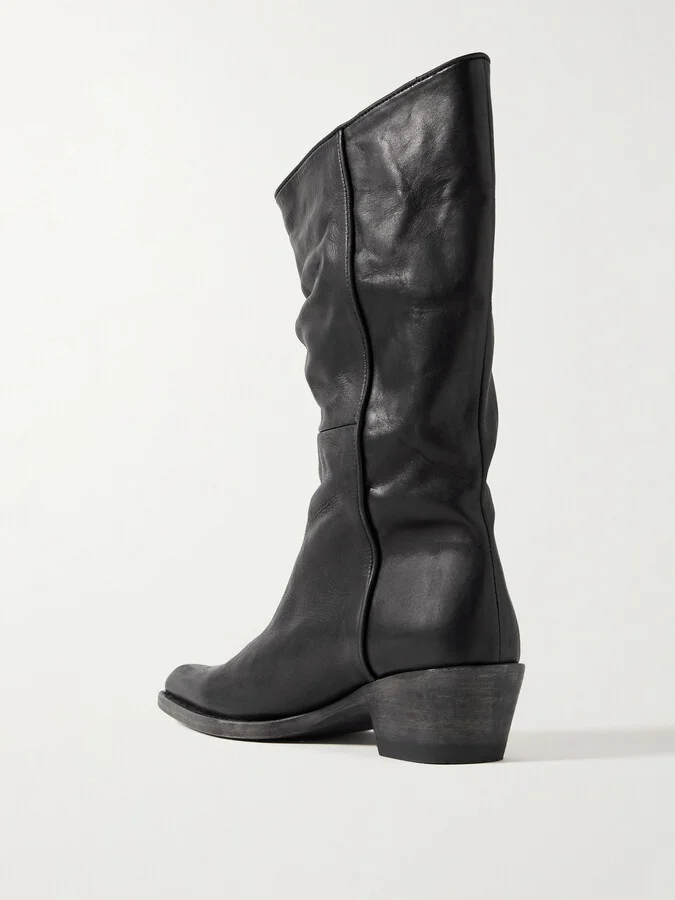 KHAITE - Clive Leather Boots - Black - Image 3