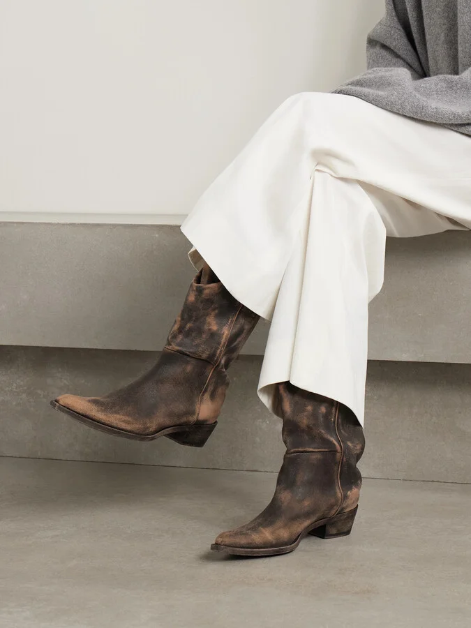 KHAITE - Clive Leather Boots - Neutrals - Image 2