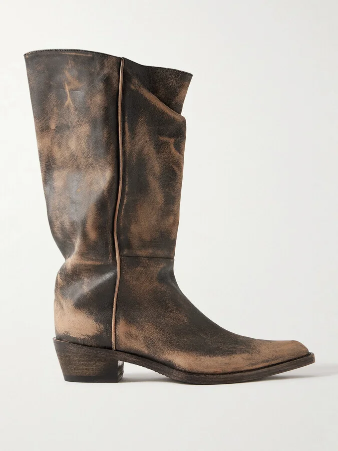 KHAITE - Clive Leather Boots - Neutrals