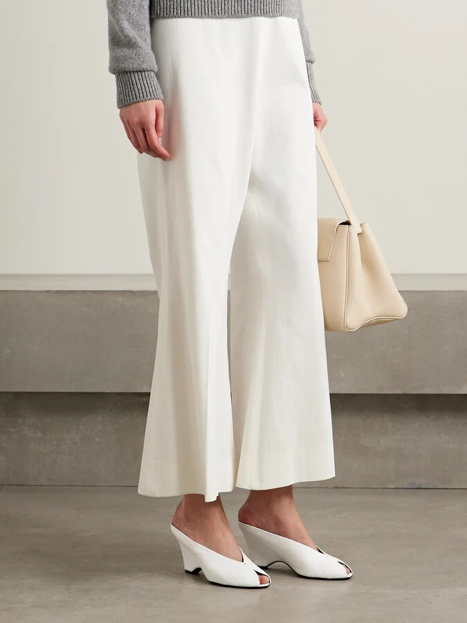 KHAITE - Cloak Leather Mules - White - Image 2