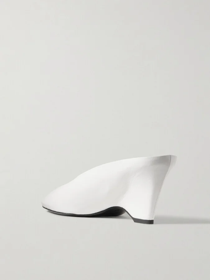 KHAITE - Cloak Leather Mules - White - Image 3