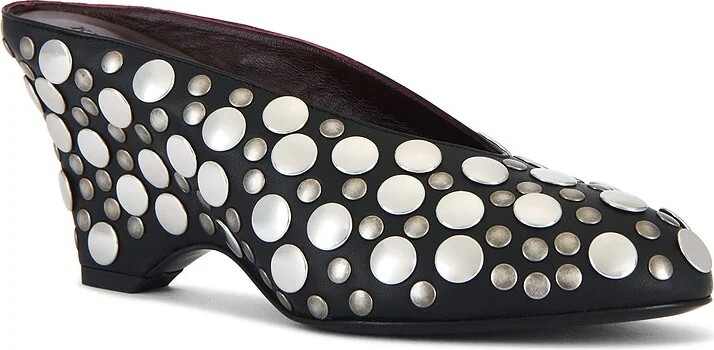 KHAITE Cloak Stud Mule in Metallic Silver - Image 2