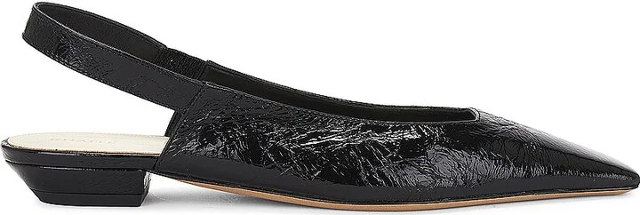 KHAITE Colin Slingback Flat in Black