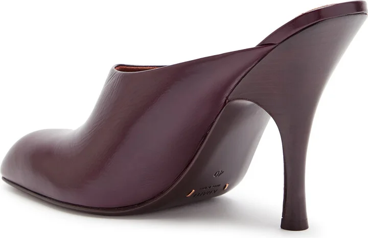 Khaite Colt 100 Glossed Leather Mules - Image 2