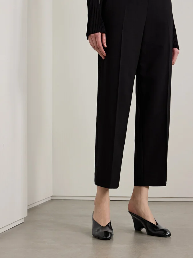 KHAITE - Colt Leather Mules - Black - Image 2