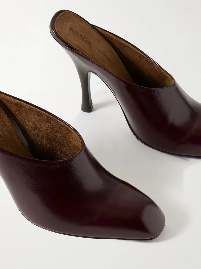 KHAITE - Colt Leather Mules - Purple - Image 4