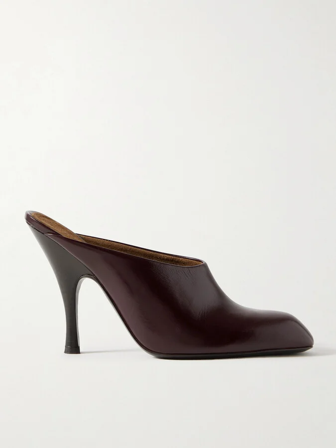 KHAITE - Colt Leather Mules - Purple